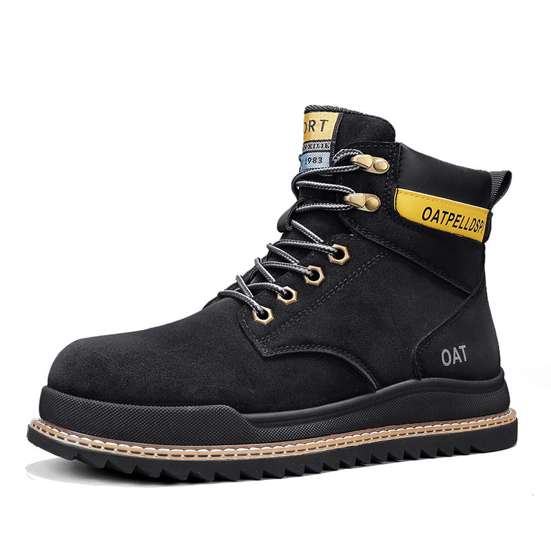 Autumn and winter new high top retro workwear casual