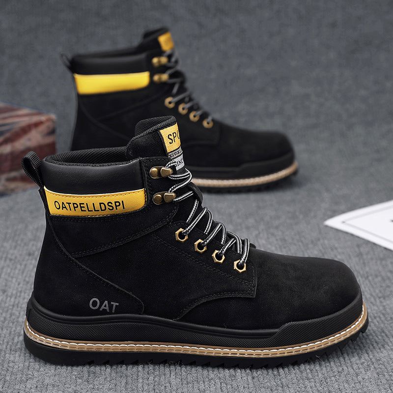 Autumn and winter new high top retro workwear casual