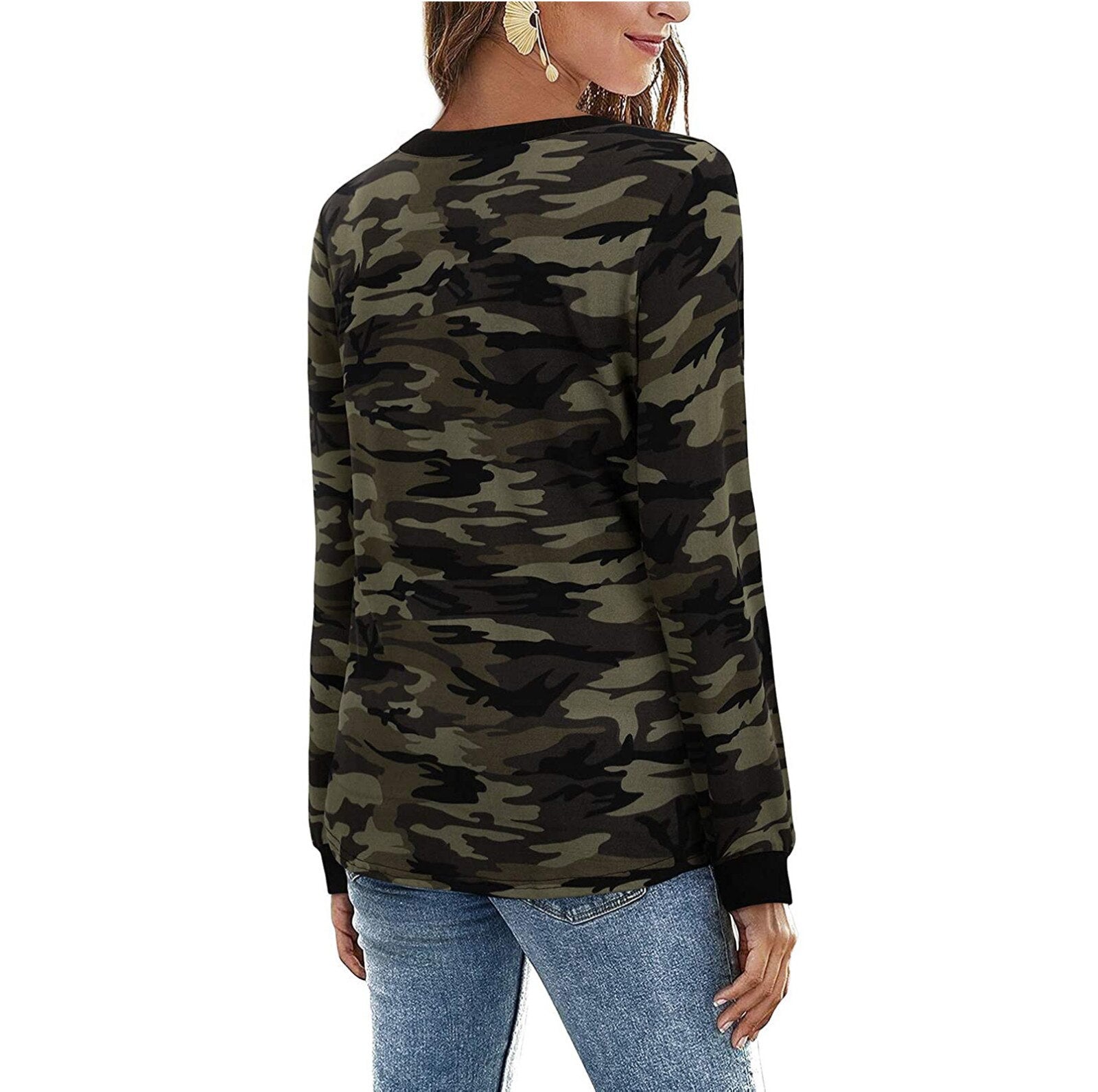 Fashion Woman Tshirts Camouflage