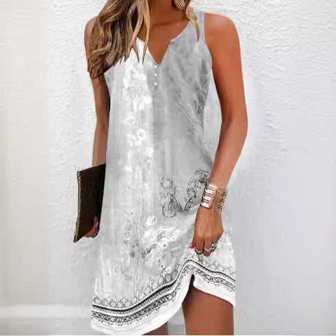 Floral Casual A-Line modergreen