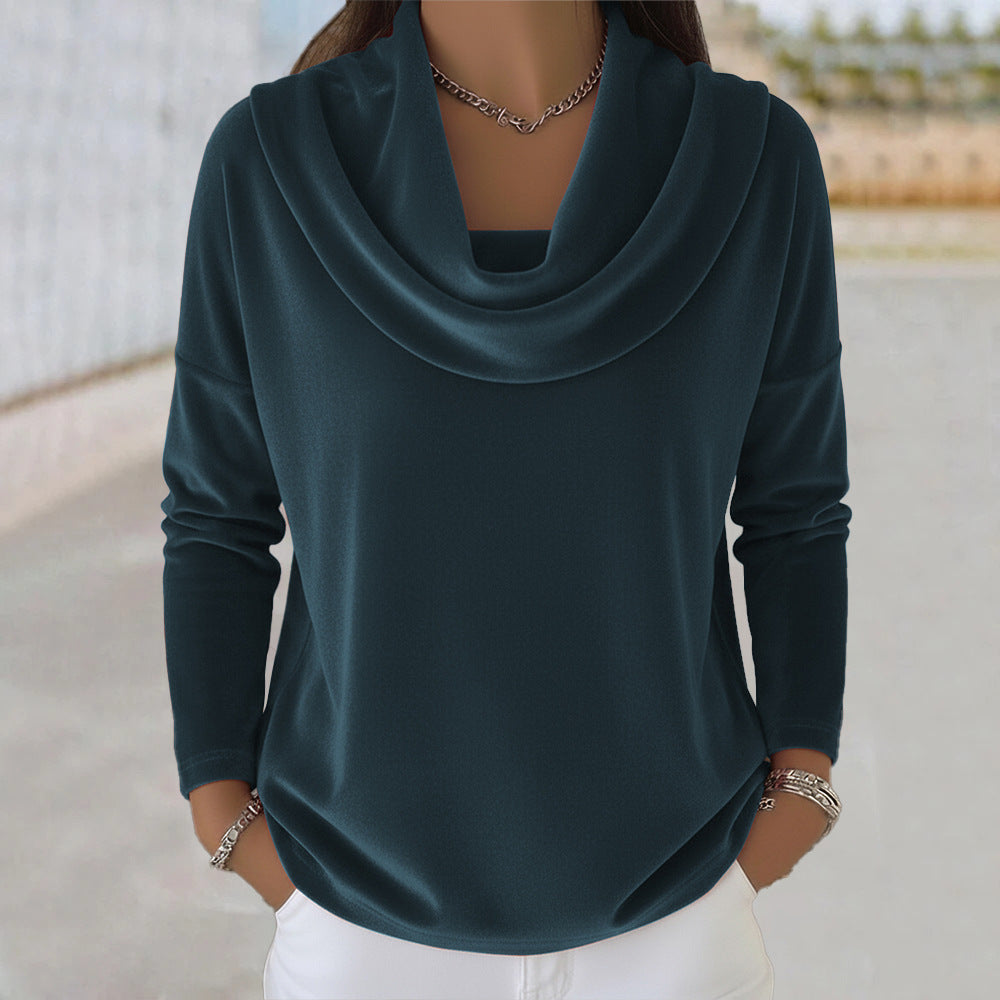 Solid color long sleeved top