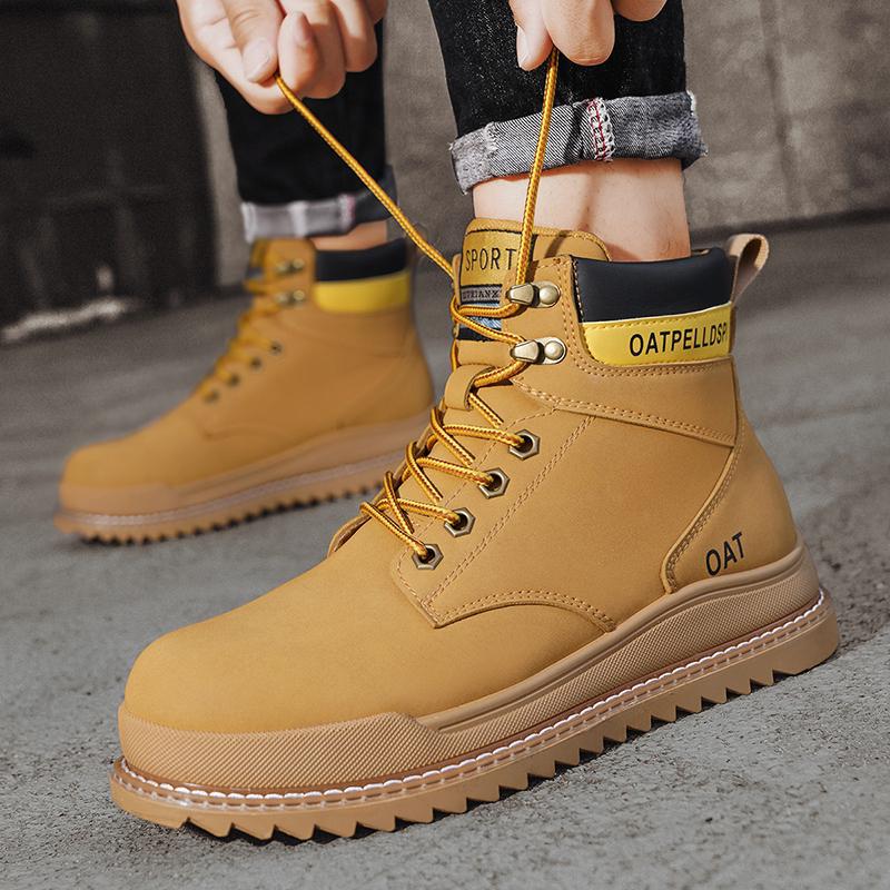 Autumn and winter new high top retro workwear casual