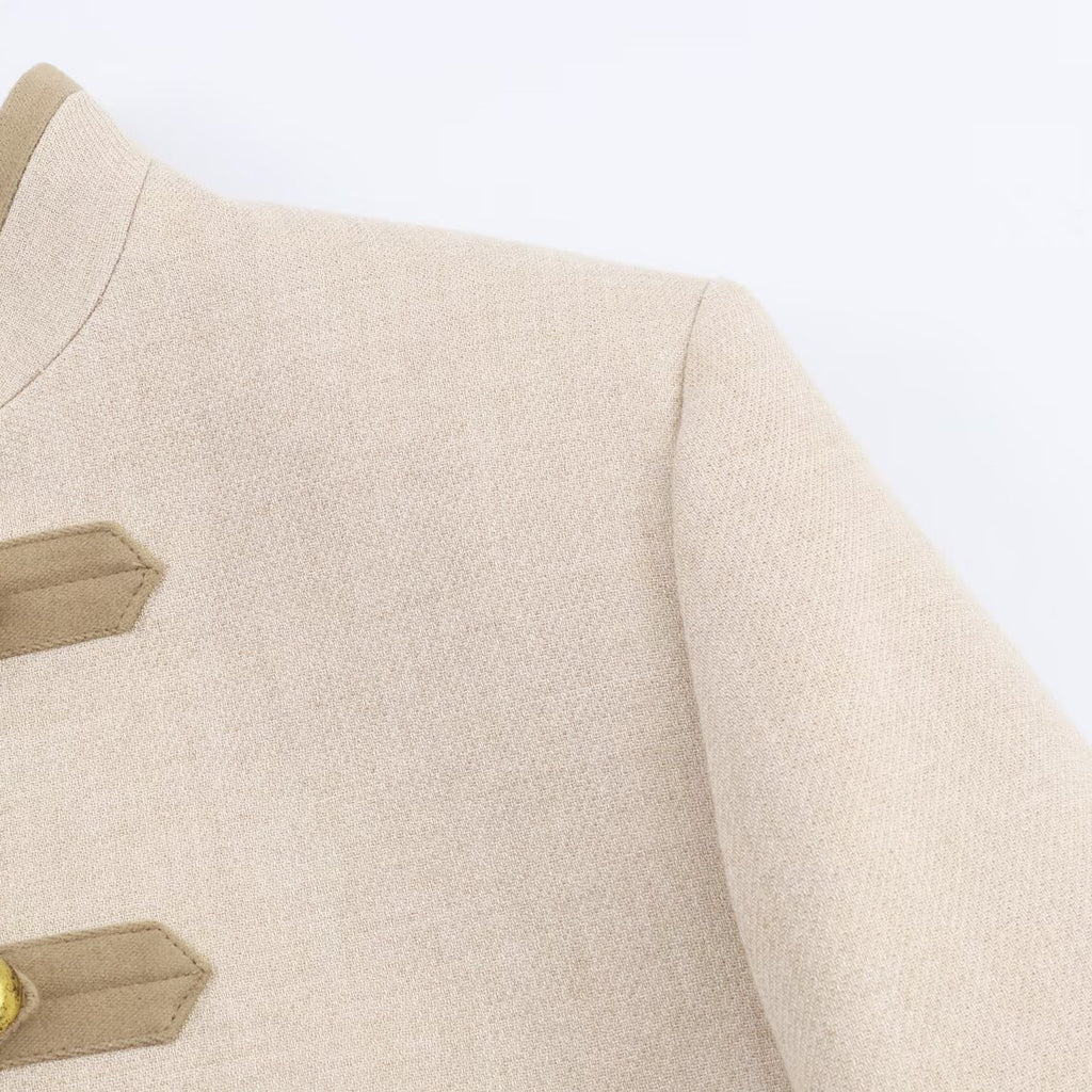 Shoulder pad knot jacket women's clothing