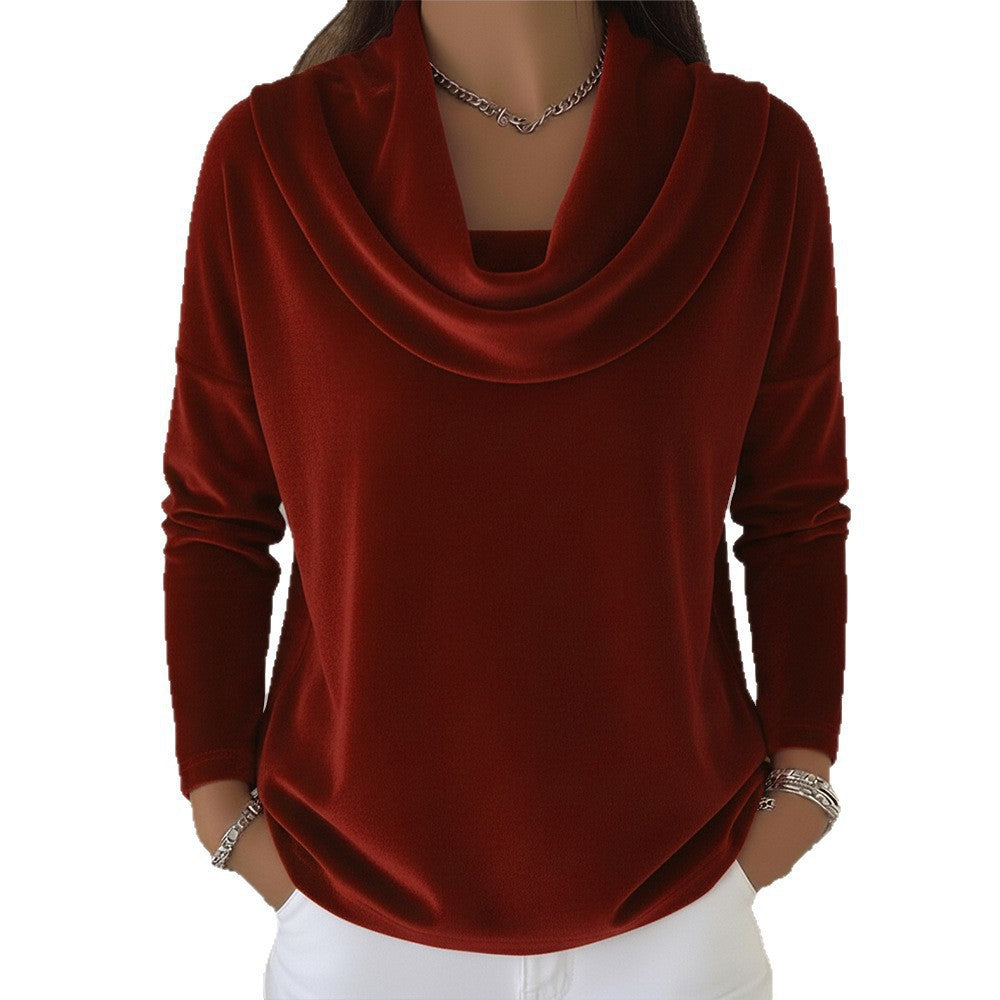 Solid color long sleeved top