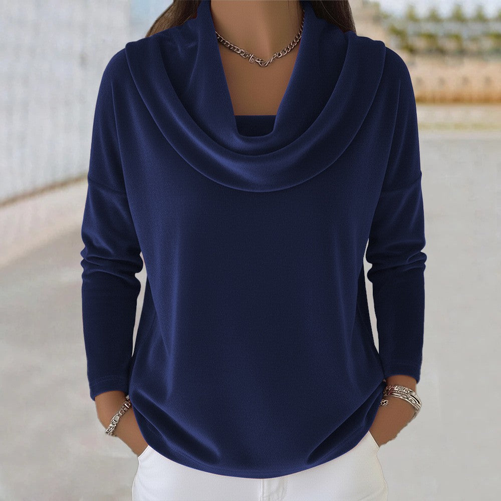 Solid color long sleeved top