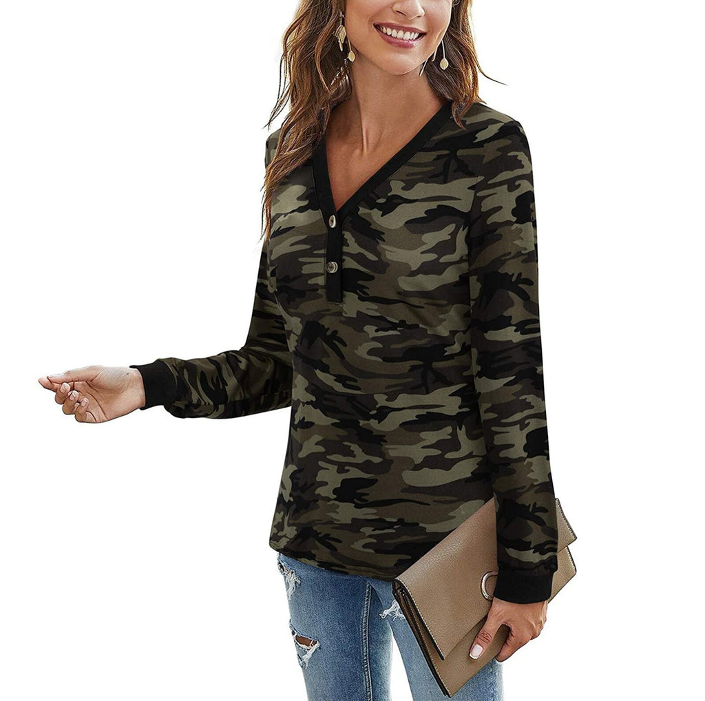 Fashion Woman Tshirts Camouflage