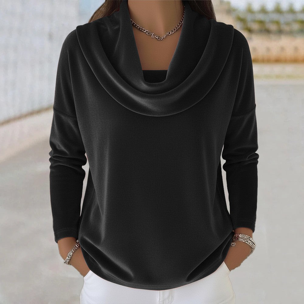 Solid color long sleeved top