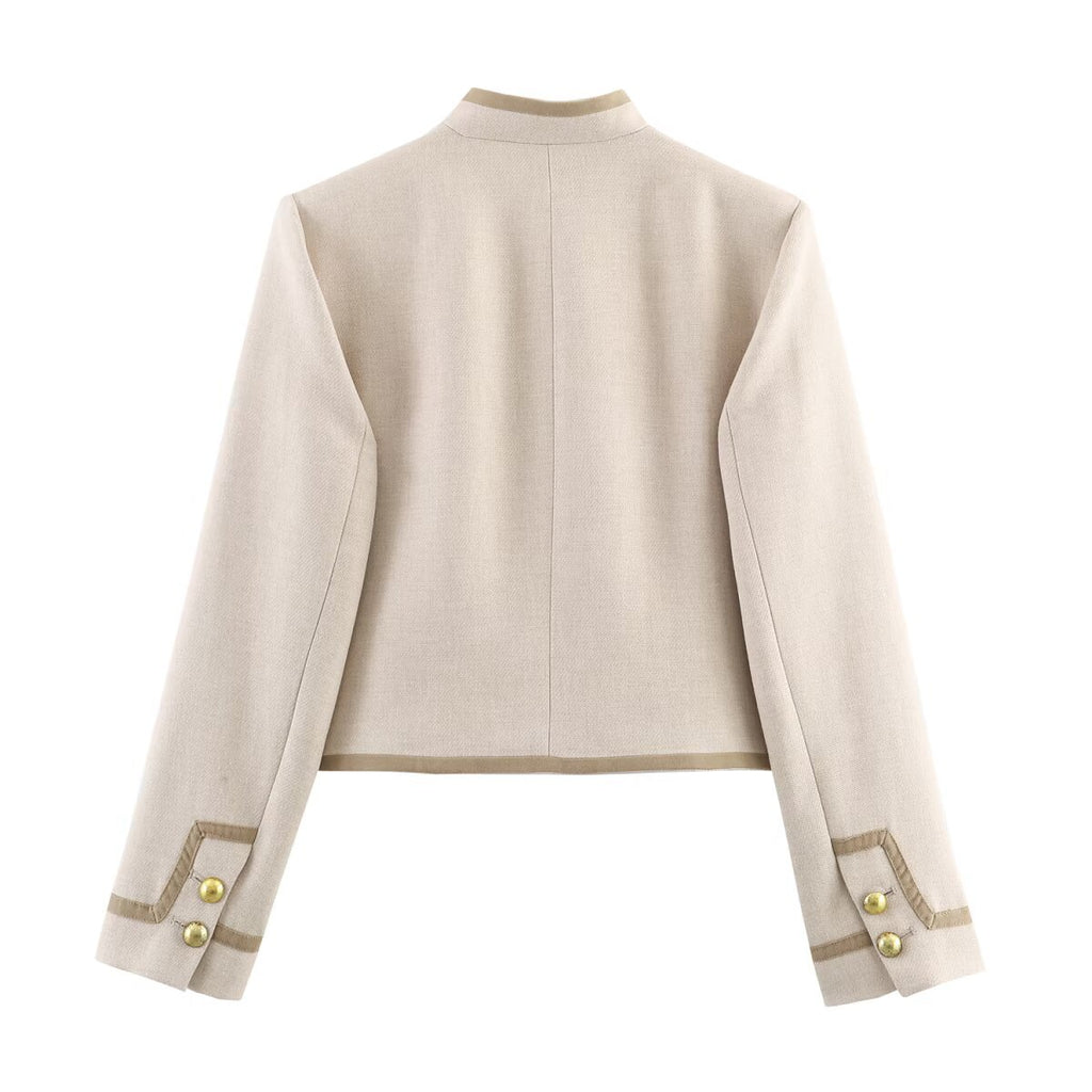 Shoulder pad knot jacket women's clothing