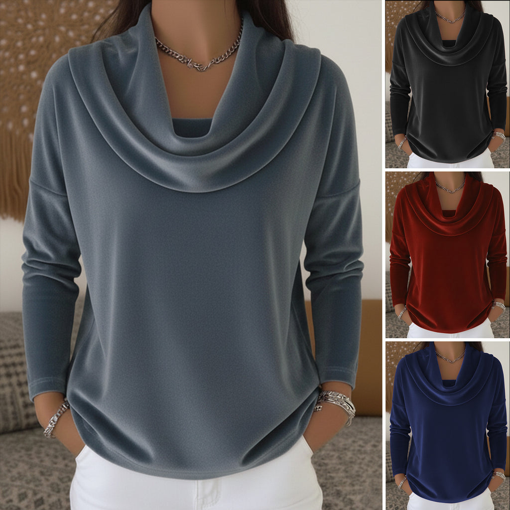Solid color long sleeved top
