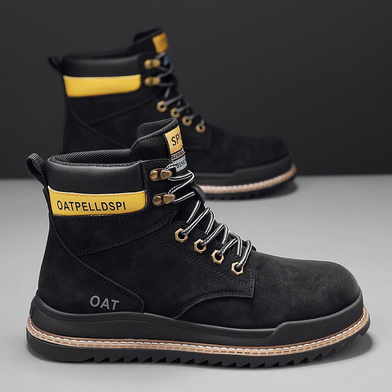 Autumn and winter new high top retro workwear casual