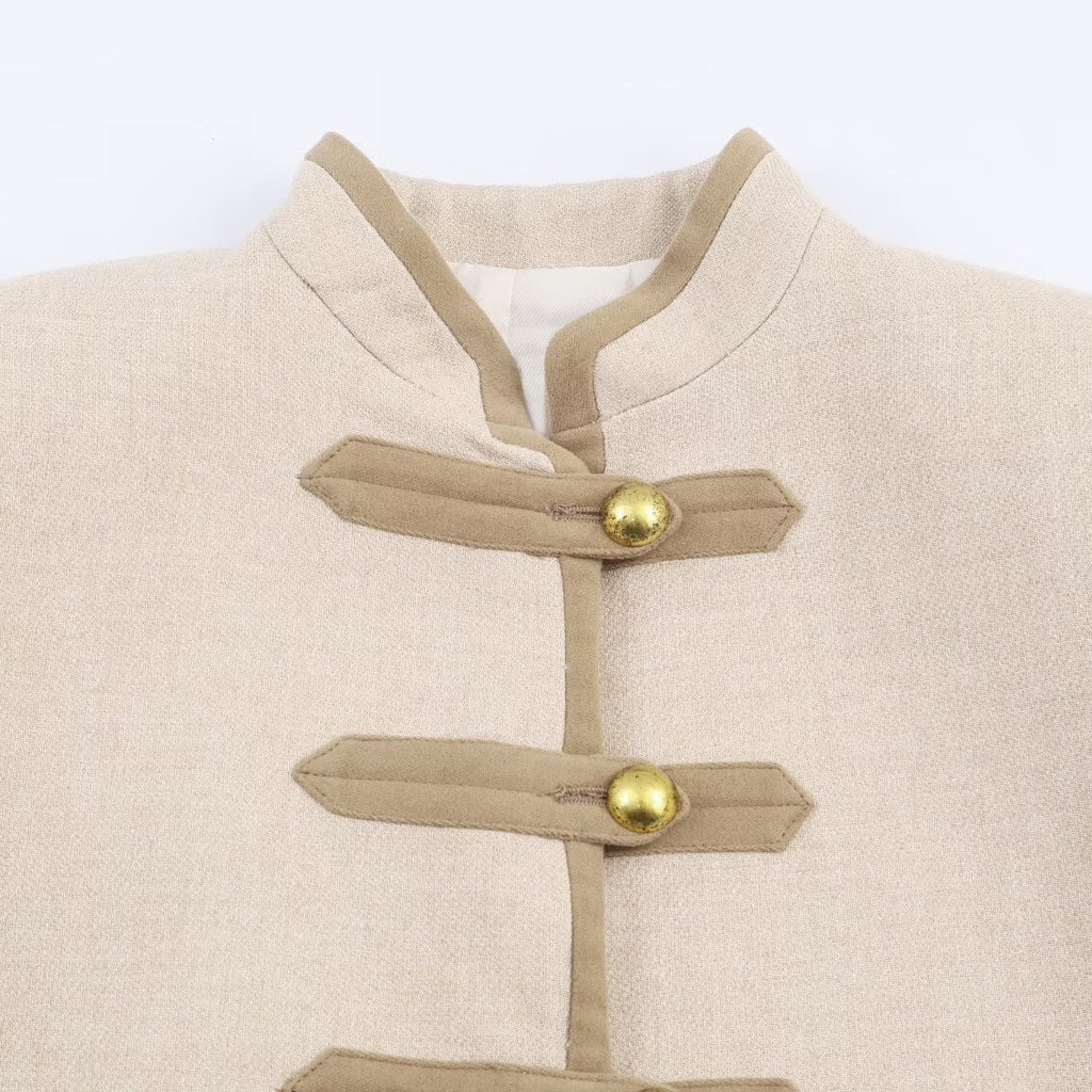 Shoulder pad knot jacket women's clothing