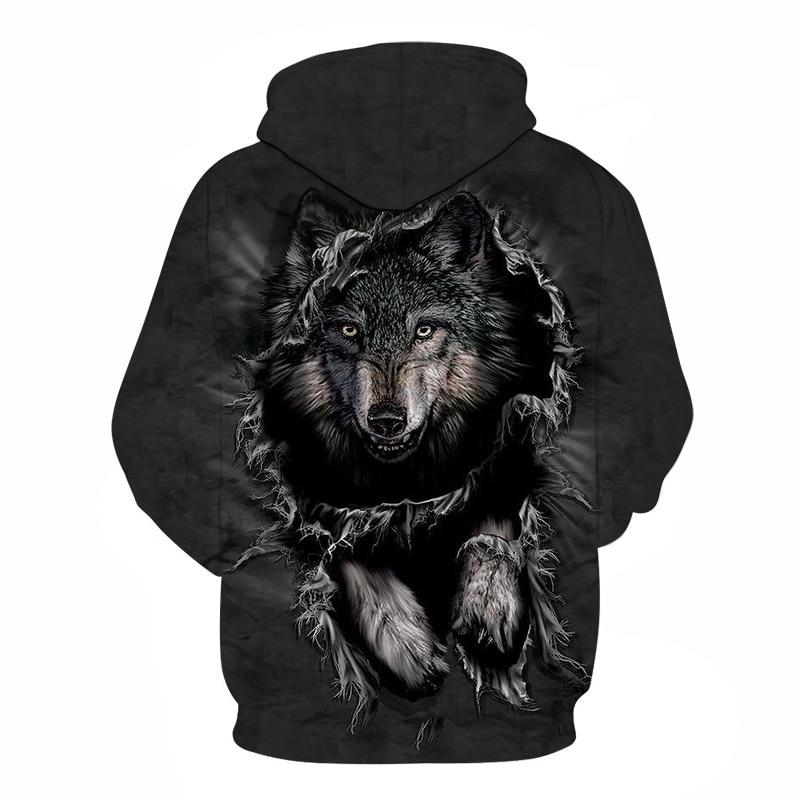 Mountain Wolf Hoodies 3D Men Women Sweatshirt Pullover