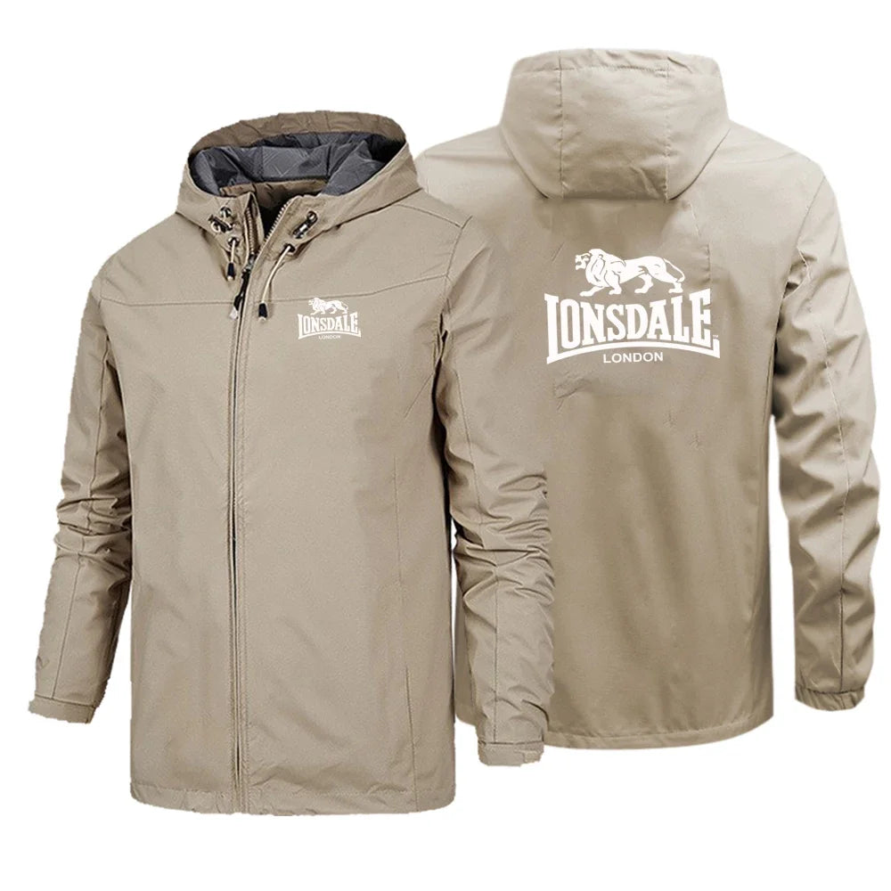 Chaqueta de primavera y otoño, traje de Montañismo al aire libre impermeable y resistente al viento con capucha para hombre, sudadera de fitness