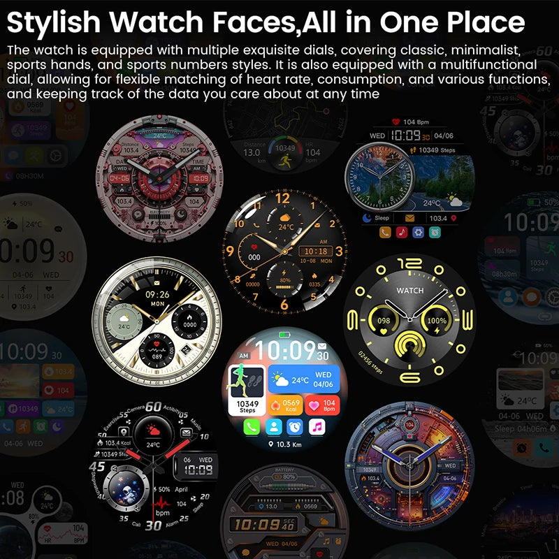 2025New para Android e ios reloj inteligente hombres pantalla AMOLED GPS trayectoria de movimiento ritmo cardíaco llamadas Bluetooth SmartWatch impermeable