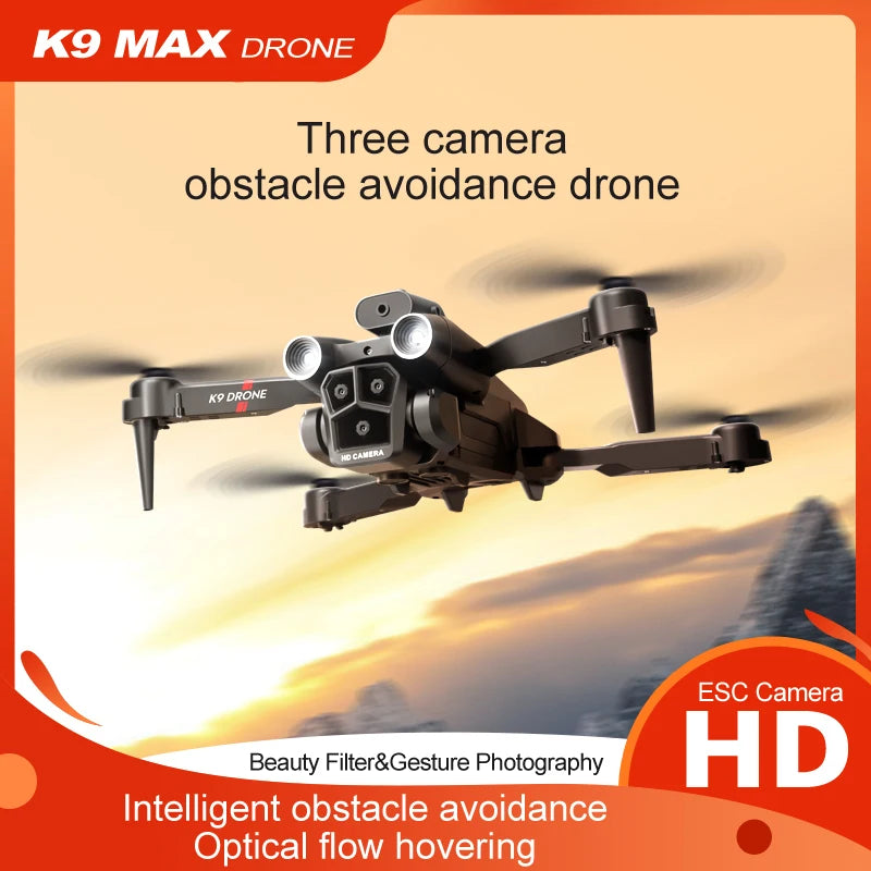 Dron K9 MAX para fotografía aérea, dispositivo con cuatro caras, evitación de obstáculos, cámara Dual HD 4k, control remoto, GPS, K9 MAX Mini, nuevo