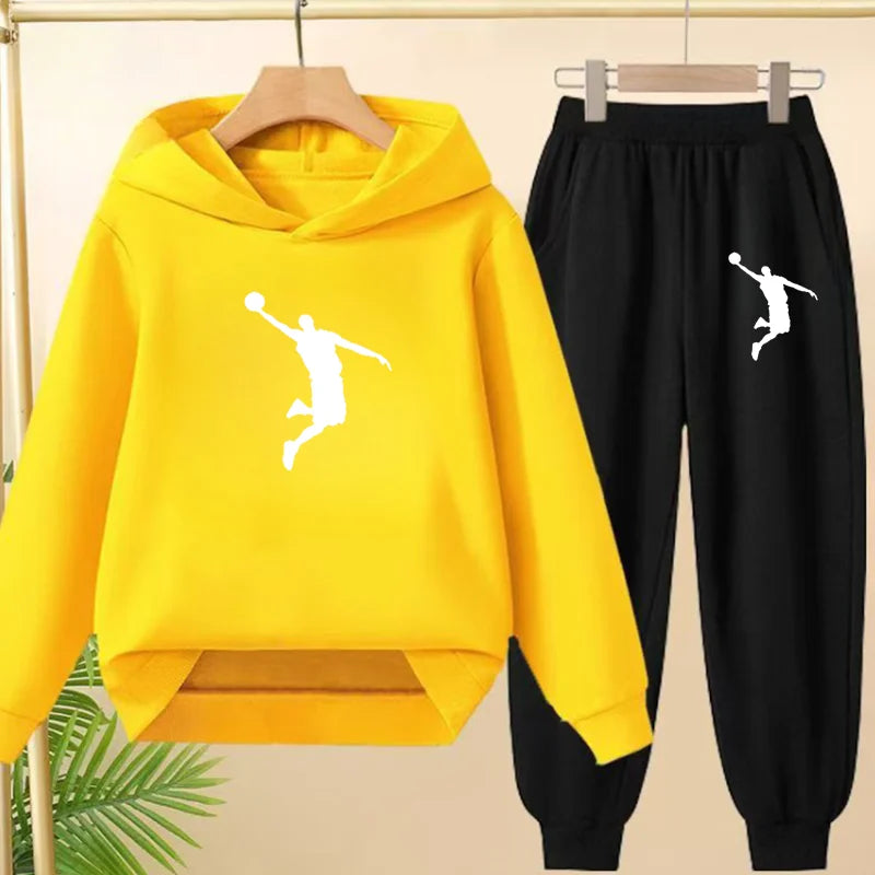 2025 Otoño/Invierno Conjunto estampado Jordan para niños La ropa deportiva es un conjunto de ropa deportiva unisex para niños