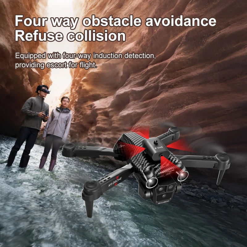Dron K9 MAX para fotografía aérea, dispositivo con cuatro caras, evitación de obstáculos, cámara Dual HD 4k, control remoto, GPS, K9 MAX Mini, nuevo