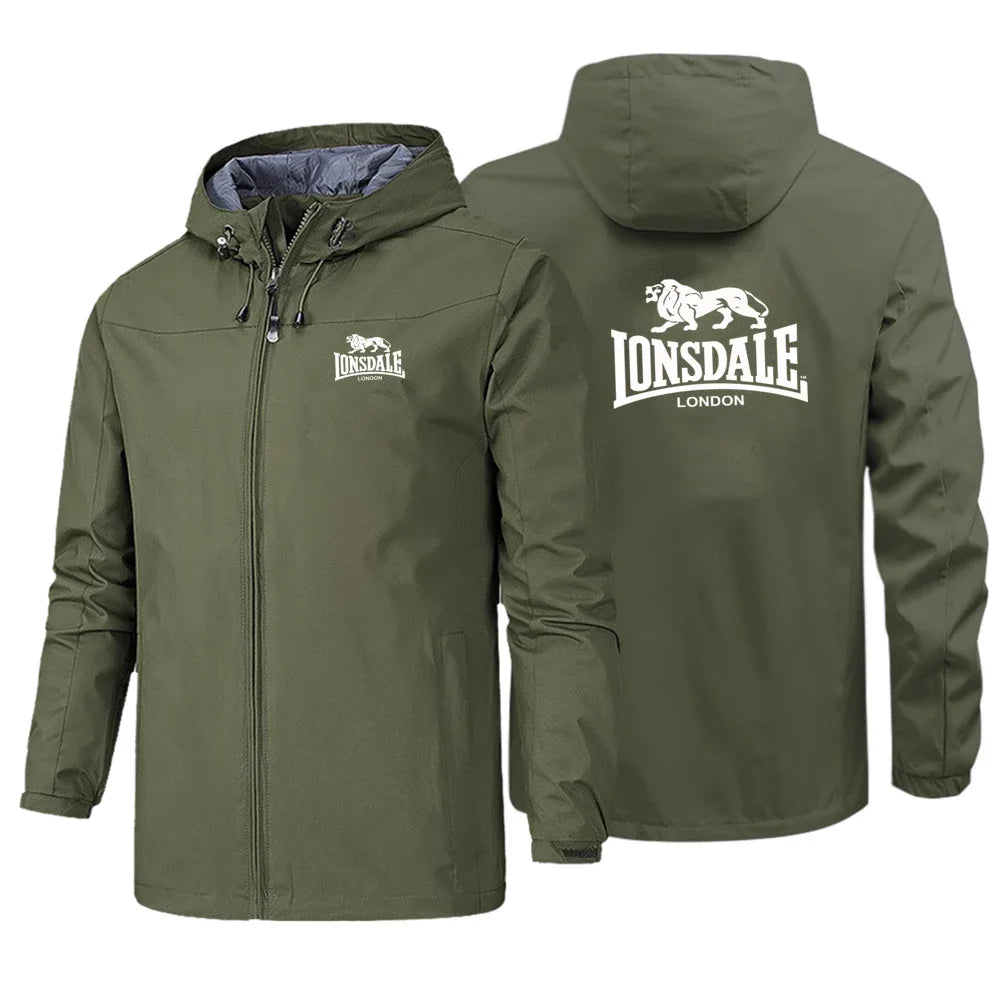 Chaqueta de primavera y otoño, traje de Montañismo al aire libre impermeable y resistente al viento con capucha para hombre, sudadera de fitness