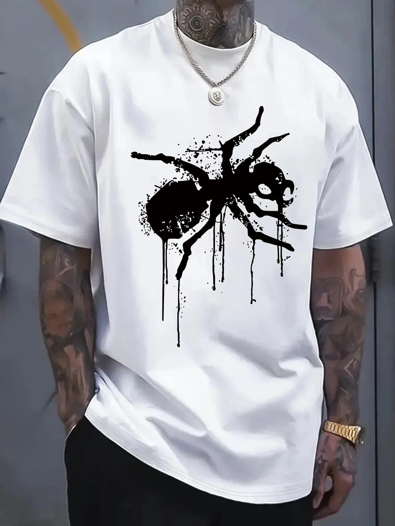 Camiseta gráfica The Prodigy Band para hombre, diseño de hormiga tipo araña de invasión extrema, camiseta de verano para conciertos, ropa informal diaria