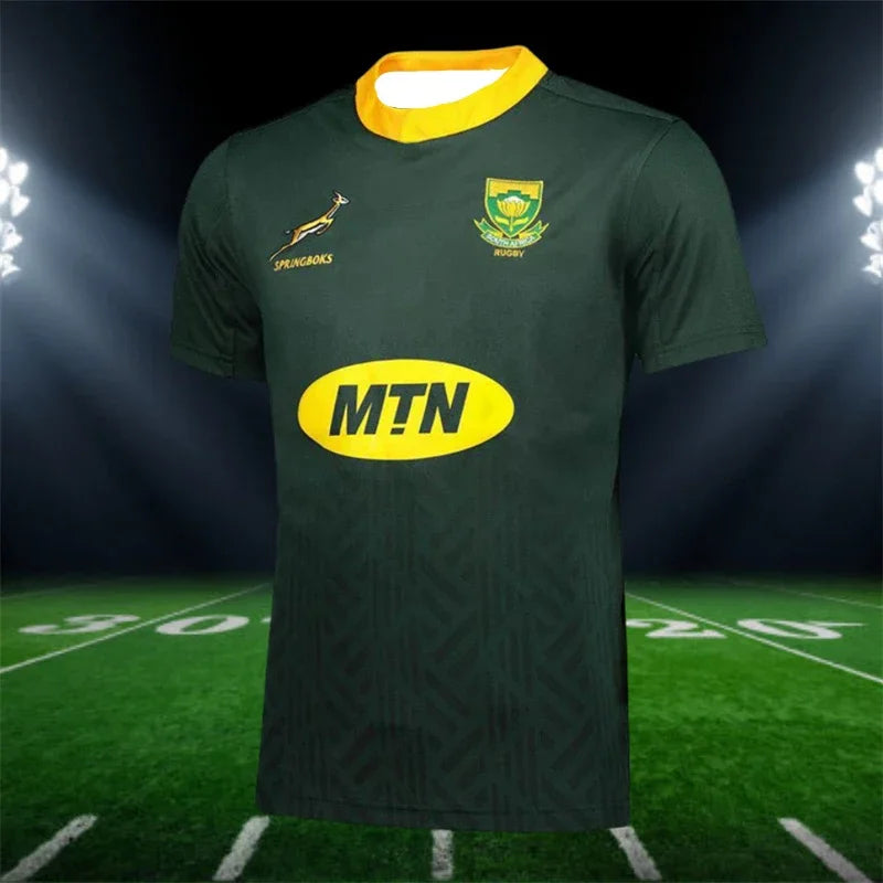 Camiseta de rugby para hombre, transpirable, de secado rápido, a la moda, Sudáfrica ara niños y adultos, deportes de verano