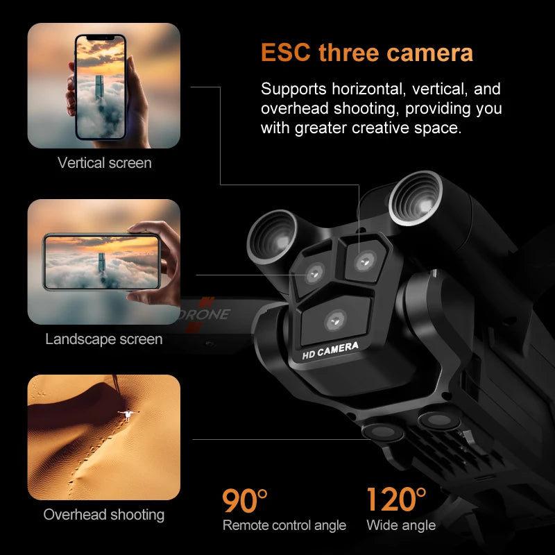 Dron K9 MAX para fotografía aérea, dispositivo con cuatro caras, evitación de obstáculos, cámara Dual HD 4k, control remoto, GPS, K9 MAX Mini, nuevo