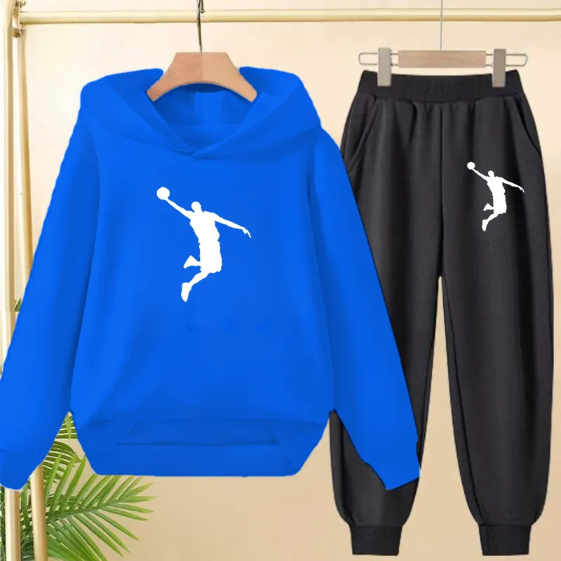 2025 Otoño/Invierno Conjunto estampado Jordan para niños La ropa deportiva es un conjunto de ropa deportiva unisex para niños