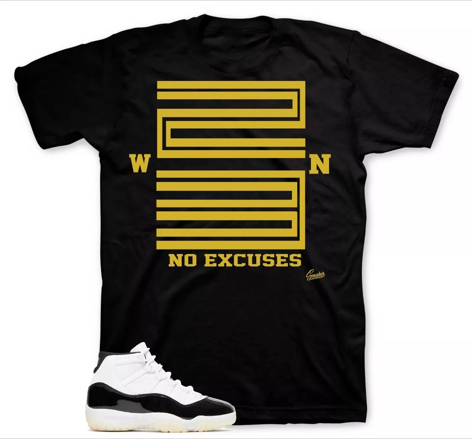 Camiseta Match Jordan 11 Gratitude DMP Shoes Win 23 Zapatillas de deporte Camiseta estampada Camiseta casual universal para hombres y mujeres