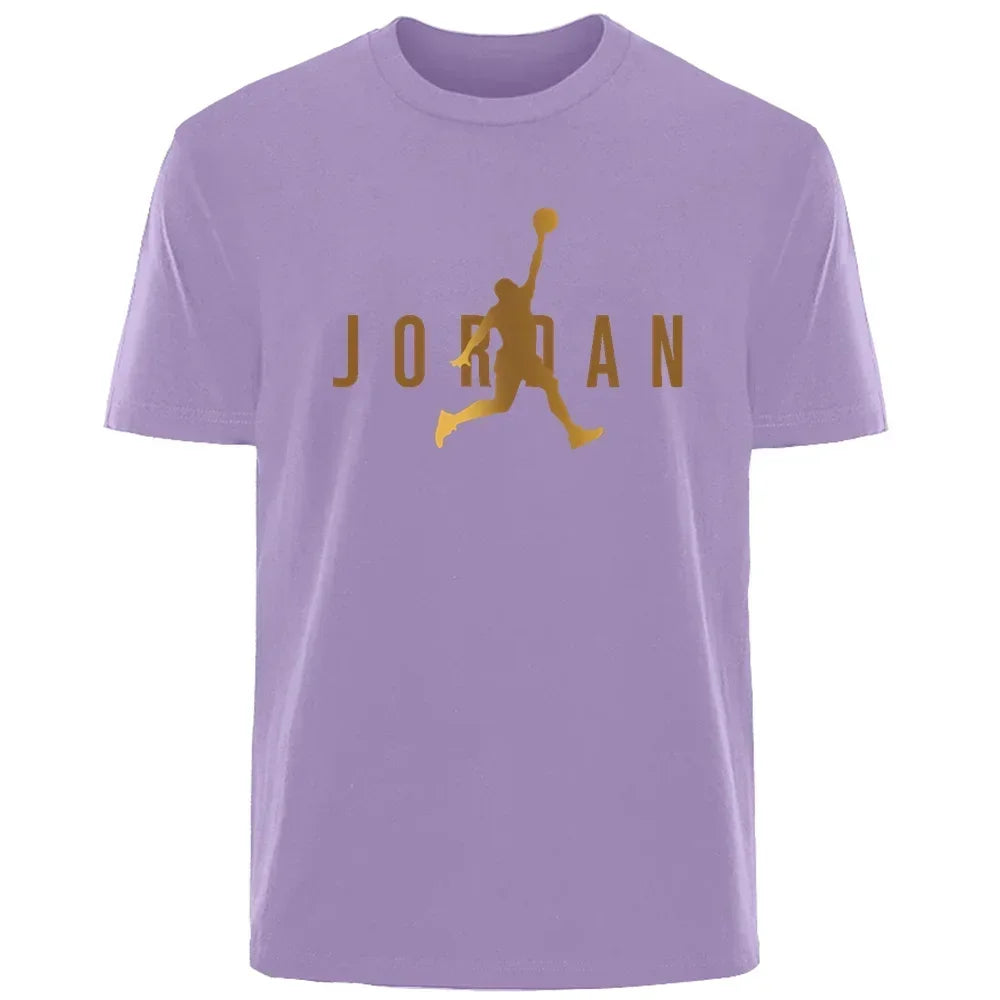 2025 gran oferta ropa de calle de verano JORDAN alta calidad 3D impreso clásicos simples pareja camisetas para hombres/mujeres camiseta de manga corta