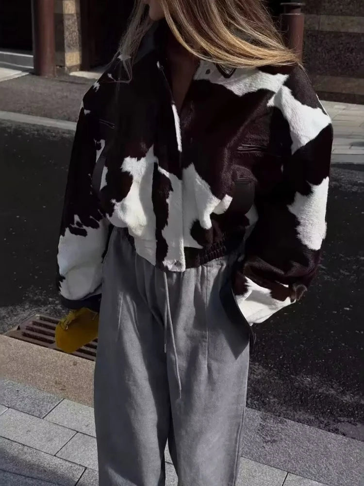 Chaqueta de cuero Pu Vintage marrón para mujer, abrigos femeninos design.. modergreen urban