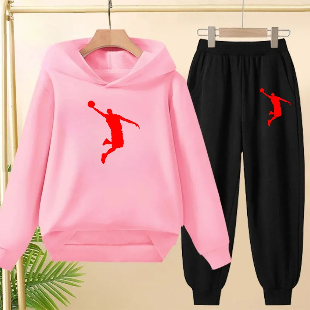 2025 Otoño/Invierno Conjunto estampado Jordan para niños La ropa deportiva es un conjunto de ropa deportiva unisex para niños