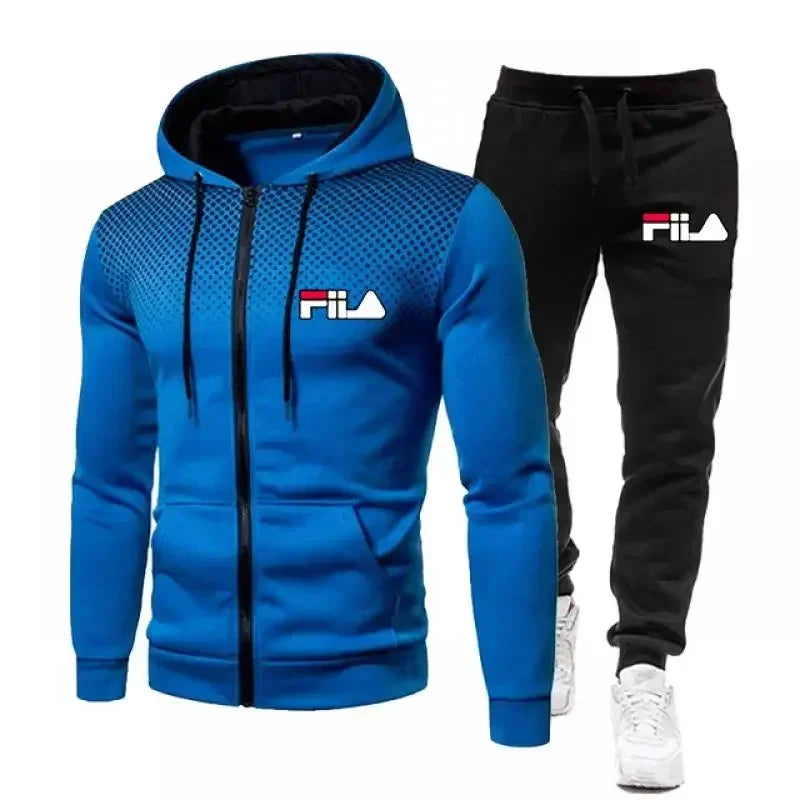 2025 Chaqueta polar calida de invierno para hombre con sudadera con capucha + Pantalones ropa deportiva informal chaqueta deport
