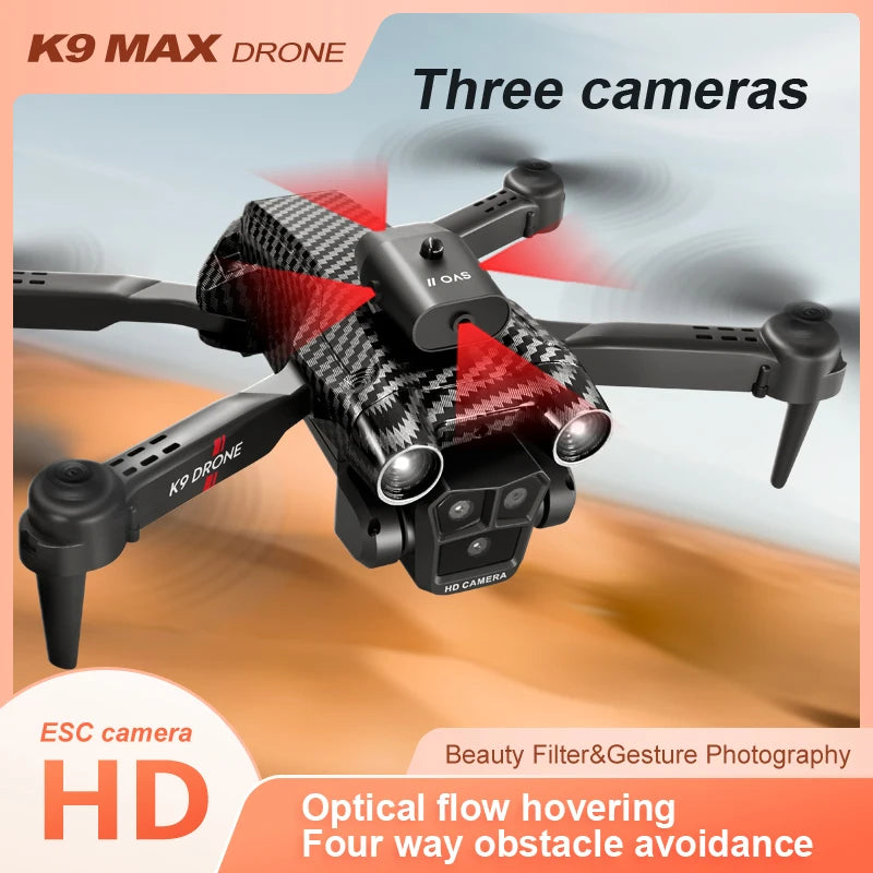 Dron K9 MAX para fotografía aérea, dispositivo con cuatro caras, evitación de obstáculos, cámara Dual HD 4k, control remoto, GPS, K9 MAX Mini, nuevo