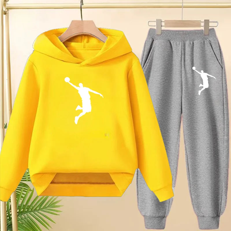 2025 Otoño/Invierno Conjunto estampado Jordan para niños La ropa deportiva es un conjunto de ropa deportiva unisex para niños