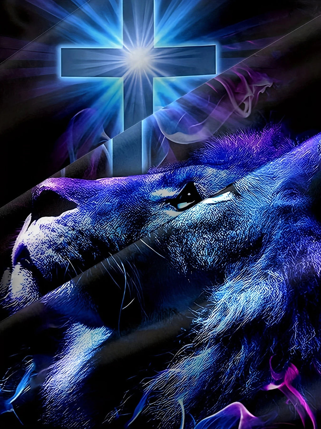 Camiseta deportiva de moda para hombre, cómoda y versátil, manga corta, cuello redondo, estampado de León y Cruz, estilo atlético, para verano