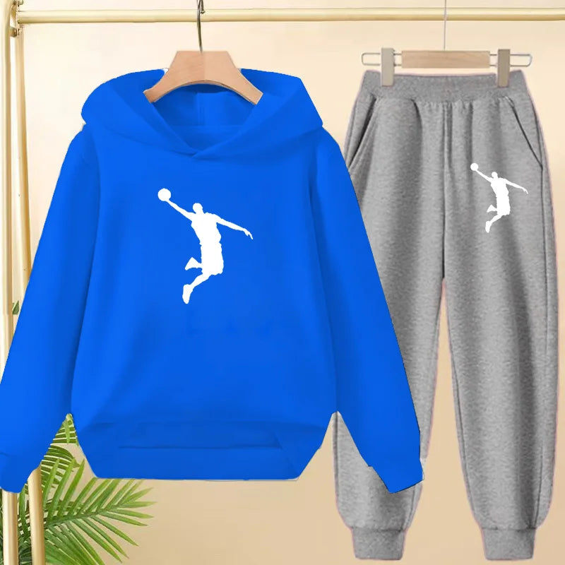 2025 Otoño/Invierno Conjunto estampado Jordan para niños La ropa deportiva es un conjunto de ropa deportiva unisex para niños