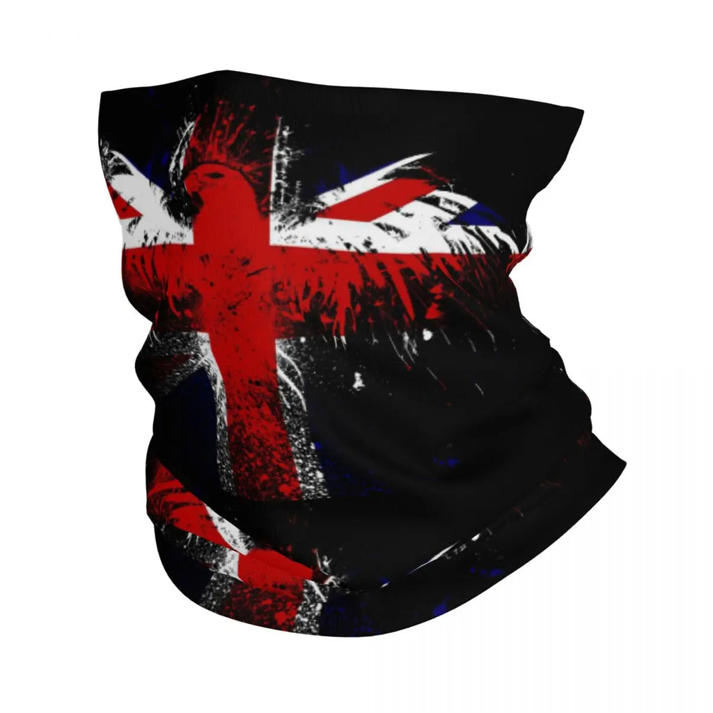 Bandana con bandera británica para hombre y mujer, pasamontañas con estampado de bandera británica, bufanda envolvente multiusos para ciclismo, Unisex, a prueba de viento