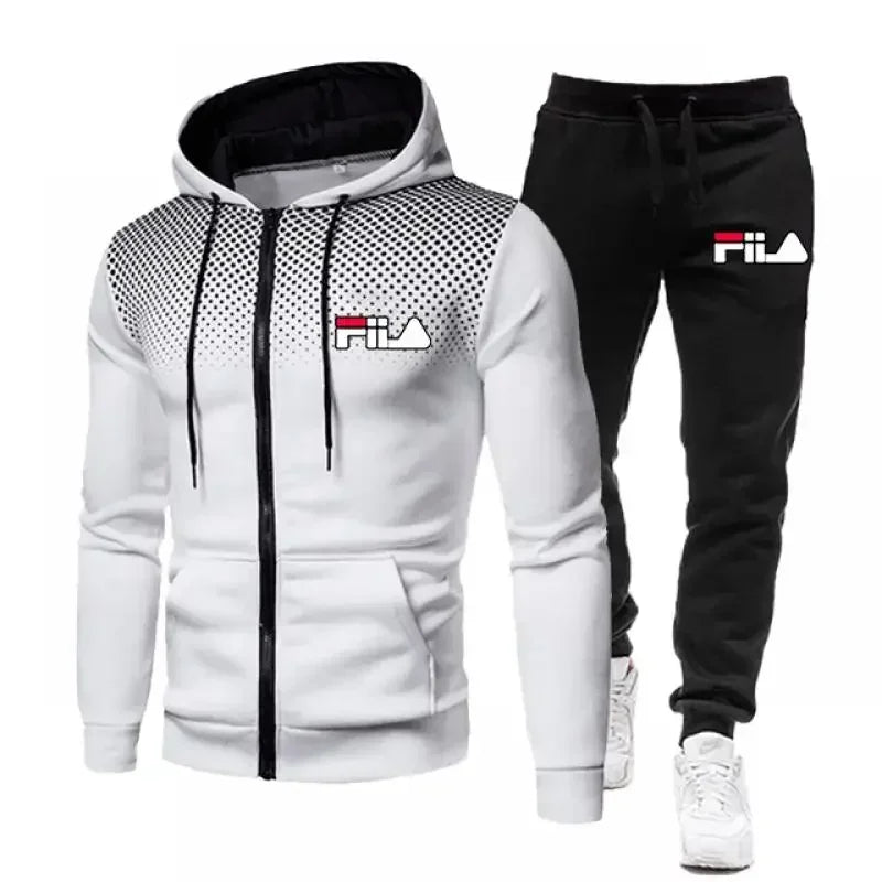 2025 Chaqueta polar calida de invierno para hombre con sudadera con capucha + Pantalones ropa deportiva informal chaqueta deport